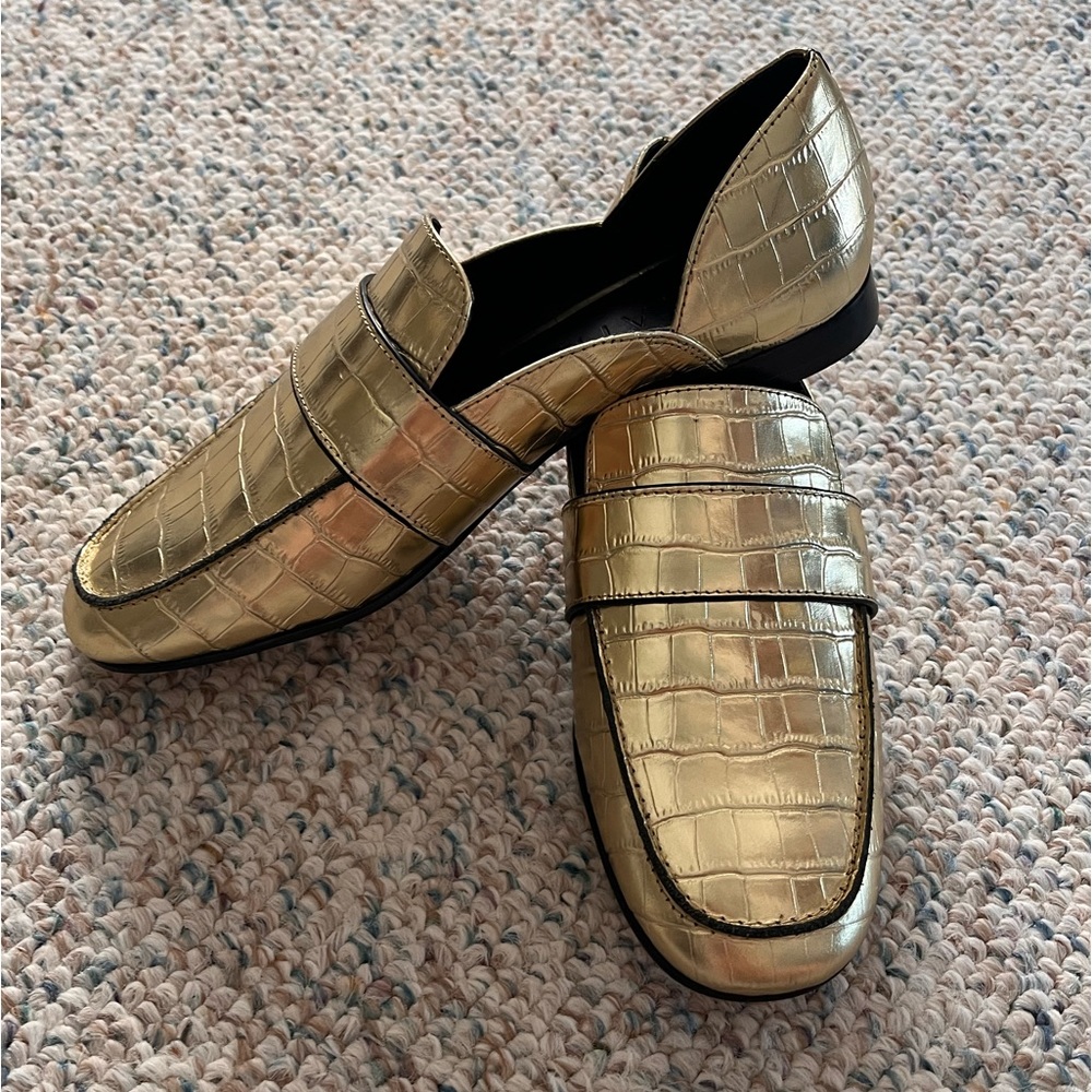 Gold Loafers